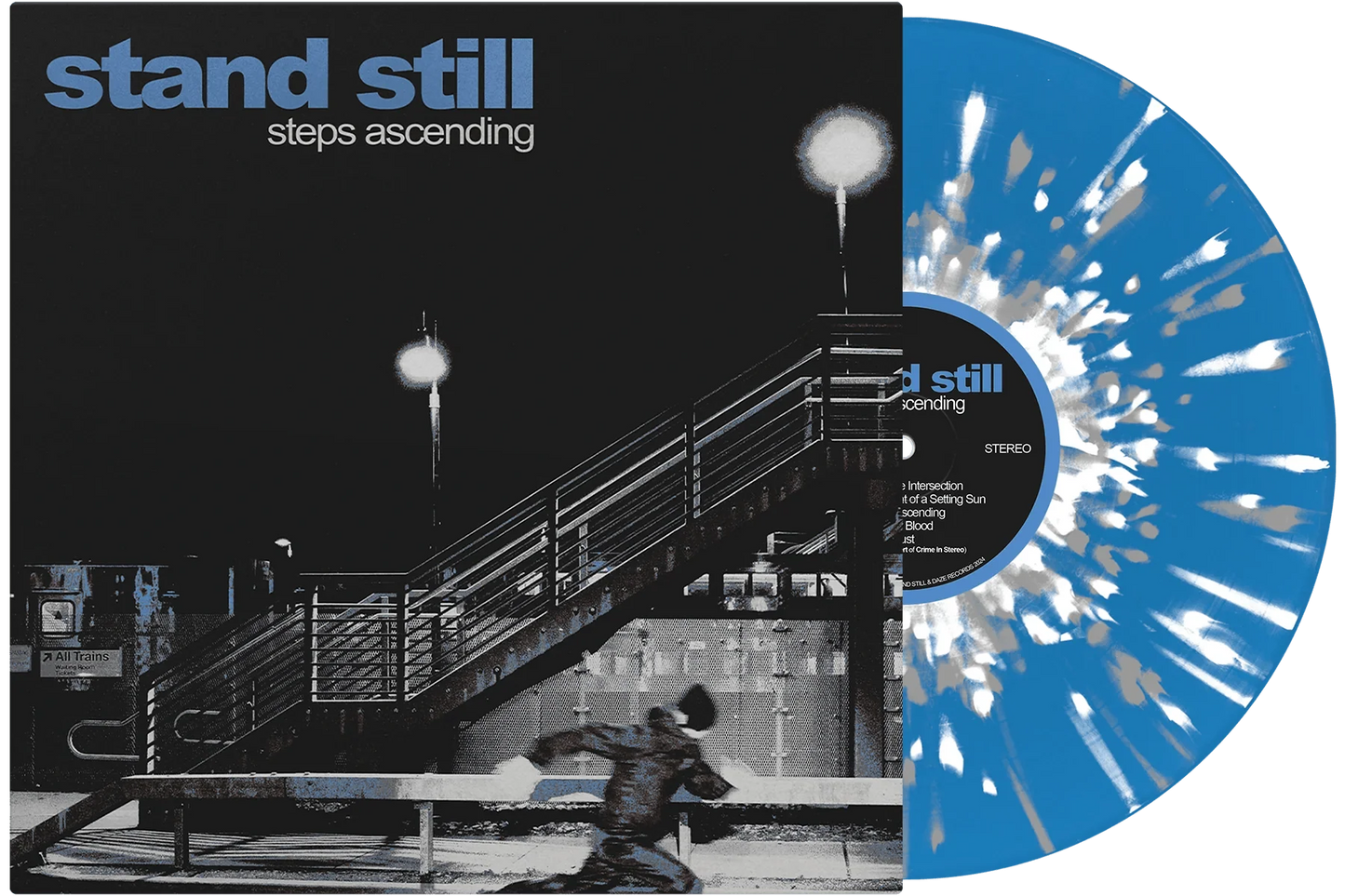 Stand Still- Steps Ascending (Baby Blue w/White & Grey Splatter) (DAZE Records)