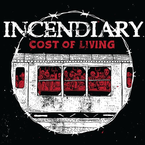 Incendiary- Cost Of Living (Red/Black Pinwheel w/Splatter)