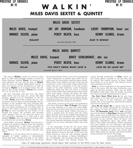 Miles Davis All Stars- Walkin' (original Jazz Classics Series)