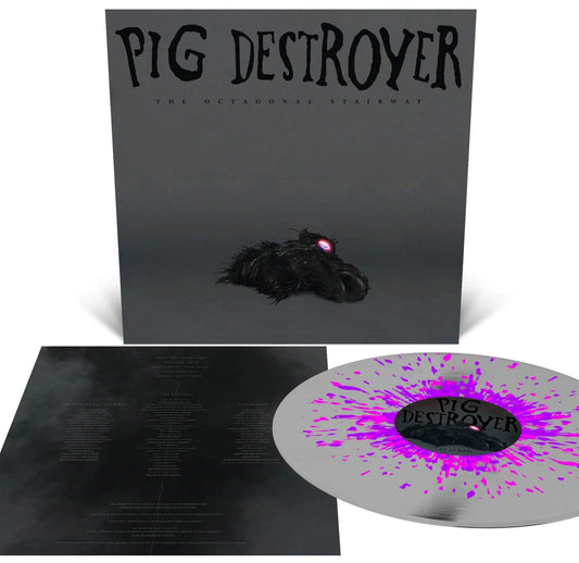Pig Destroyer- The Octagonal Stairway (Metallic Silver with Neon Magenta and Neon Violet Splatter)