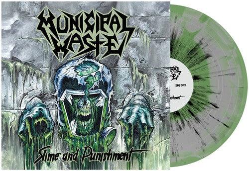 Municipal Waste- Slime and Punishment (Gray & Mint Swirl W/ Black Splatter)